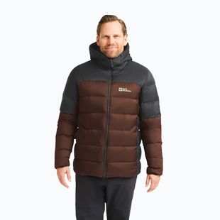 Pánská péřová bunda Jack Wolfskin Nebelhorn Down Hoody hot choc