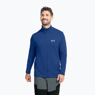 Pánská trekingová mikina  Jack Wolfskin Litestride Full Zip blue orchid