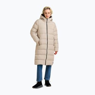 Dámský péřový kabát Jack Wolfskin Frozen Palace Coat oyster