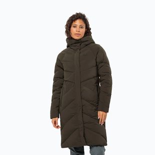 Dámský péřový kabát Jack Wolfskin Marienplatz Coat obsidian moss