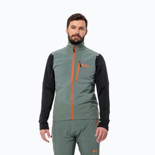 Jack Wolfskin pánská turistická bunda bez rukávů Alpspitze hedge green