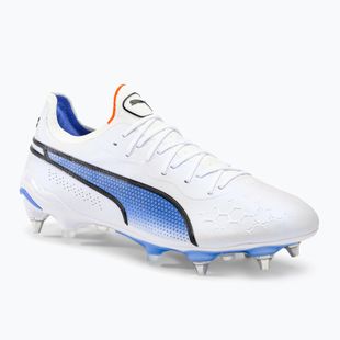 Pánské kopačky PUMA King Ultimate MXSG puma white/puma black/blue glimmer/ultra orange