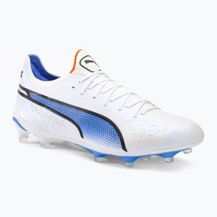 PUMA King Ultimate FG/AG pánské kopačky puma white/puma black/blue glimmer/ultra orange
