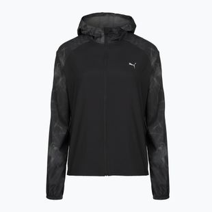 Dámská běžecká bunda PUMA Run AOP Favorite Woven black/grey