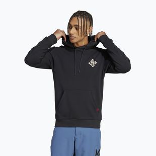 Pánská cyklistická mikina adidas FIVE TEN Graphic Hoodie black / savannah