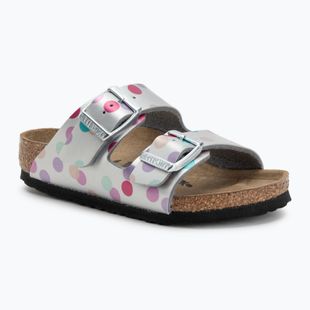 Dětské nazouváky BIRKENSTOCK Arizona BF Narrow electric metallic dots silver
