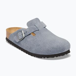 Nazouváky BIRKENSTOCK Boston Suede Leather stone blue