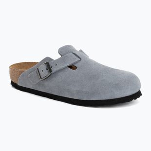 Nazouváky BIRKENSTOCK Boston Suede Leather stone blue