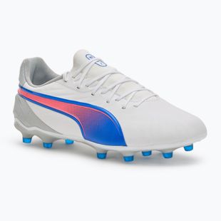 Kopačky PUMA King Match FG/AG puma white/bluemazing/flat light grey/sunset glow