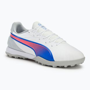 Kopačky PUMA King Match TT puma white/bluemazing/flat light grey/sunset glow