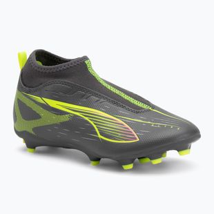 Dětské kopačky PUMA Ultra 5 Match+ LL FG/AG Jr matte aged silver/yellow alert/puma aged silver