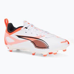 Dětské kopačky PUMA Ultra 5 Play FG/AG Jr puma white/puma black/glowing red