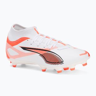 Pánské kopačky PUMA Ultra 5 Play+ FG/AG puma white/puma black/glowing red