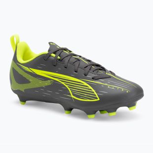 Dětské kopačky PUMA Ultra 5 Play FG/AG Jr matte aged silver/yellow alert/puma aged silver