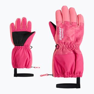 Dětské lyžařské rukavice ZIENER Levio AS Minis tie dye pop pink