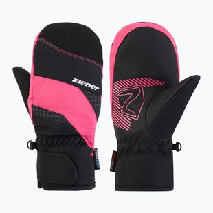 Dětské lyžařské rukavice ZIENER Luuki-Z Aquashield black/pop pink
