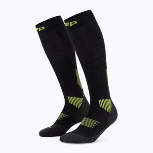 Dámské kompresní ponožky CEP Run Tall 5.0 black/lime