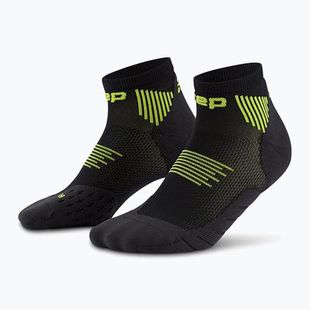 Dámské kompresní ponožky CEP Run Low Cut 5.0 black/lime