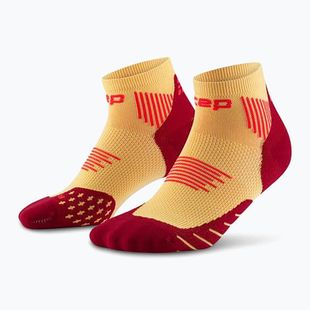 Dámské kompresní ponožky CEP Run Low Cut 5.0 marigold/burgundy