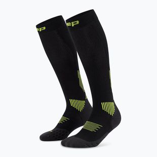 Pánské kompresní ponožky CEP Run Tall 5.0 black/lime