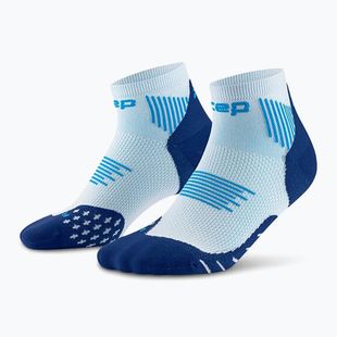 Pánské kompresní ponožky CEP Run Low Cut 5.0 ice/blue