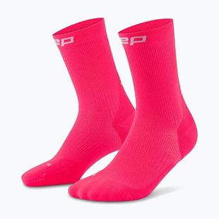 Pánské kompresní ponožky CEP Run Mid Cut 5.0 pink