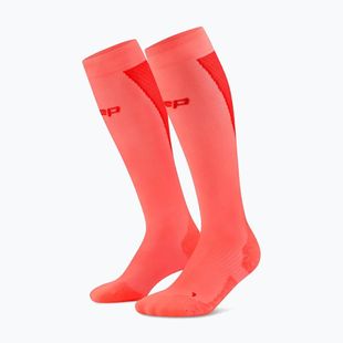 Dámské ponožky CEP Ultralight Tall 4.0 neon coral/red
