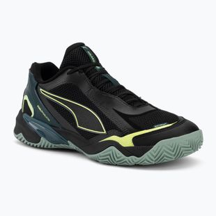 Pánská házenkářská obuv PUMA Solarstrike 4 puma black/green terrain/fizzy light