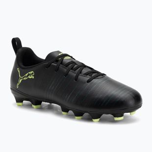 Dětské kopačky PUMA Future 8 Play FG/AG Jr puma black/fizzy light/green terrain
