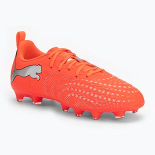 Dětské kopačky PUMA Future 9 Play FG/AG Jr glowing red/puma white/puma black/puma silver