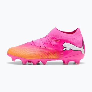 Dětské kopačky PUMA Future 9 Pro FG/AG Jr poison pink/puma wht/sun stream/bright aqua/puma blk