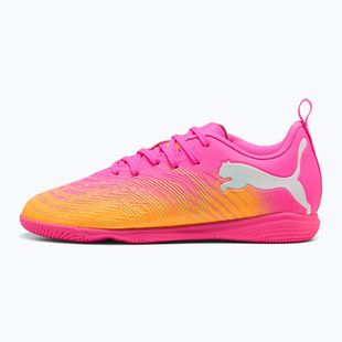 Dětské kopačky PUMA Future 9 Play IT Jr poison pink/puma wht/sun stream/bright aqua/puma blk