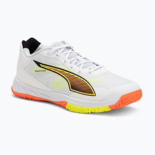Boty na házenou PUMA Accelerate Turbo 4 Game On puma white/glowing red/ultra blue