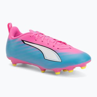 Dětské kopačky PUMA Ultra 6 Play FG/AG Jr poison pink/puma wht/sun stream/bright aqua/puma blk