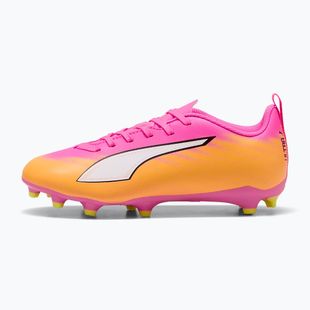 Dětské kopačky PUMA Ultra 6 Play FG/AG Jr poison pink/puma wht/sun stream/bright aqua/puma blk