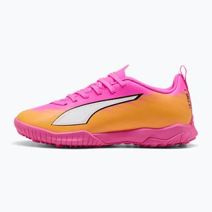 Dětské kopačky PUMA Ultra 6 Play TT Jr poison pink/puma wht/sun stream/bright aqua/puma blk
