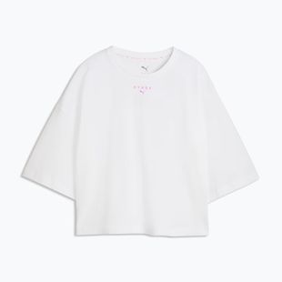 Dámské tréninkové tričko PUMA x HYROX Cropped Lifestyle Tee bílá