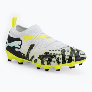 Dětské kopačky PUMA Future 9 Match Creativity Fg/Ag Jr yellow alert/mint jelly/puma white/puma black
