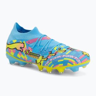 Kopačky PUMA Future 9 Match Advanced Level FG/AG puma white/blue glimmer/pink glimmer/yellow alert