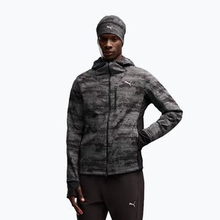 Pánská běžecká bunda PUMA Run Brightstride AOP Primaloft puma black