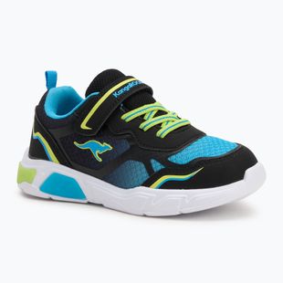Dětské boty KangaROOS K-SLB Lighto EV jet black/limetta