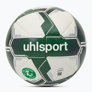 Fotbalový míč uhlsport Attack Addglue For The Planet white/dark green/silver velikost 4