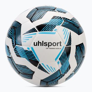 Fotbalový míč uhlsport Fairtrade Top Training Addglue white/black/fluo blue velikost 4