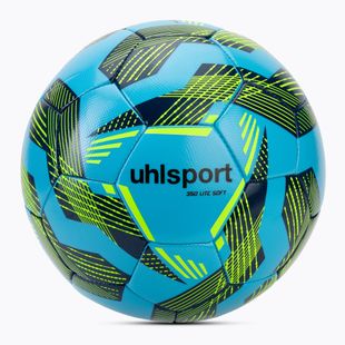 Fotbalový míč uhlsport Lite Soft 350 light blue/navy/neo yellow velikost 5