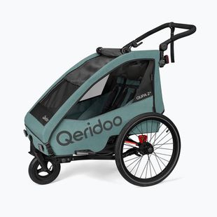 Dětský cyklistický vozík pro dvě osoby Qeridoo Qupa 2 mineral blue
