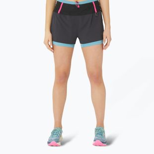 Dámské běžecké šortky ASICS Fujitrail 2-N-1 performance black/gris blue