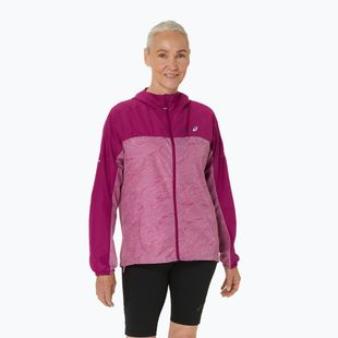 Dámská běžecká bunda  ASICS Fujitrail Packable soft berry/blackberry