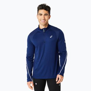 Pánské běžecké tričko longsleeve ASICS Road Lite-Show 1/2 Zip blue expense