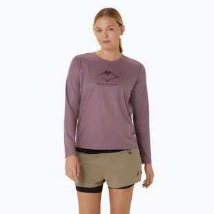 Dámské běžecké tričko longsleeve  ASICS Fujitrail Logo dusty mauve