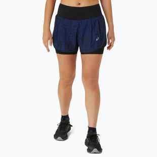 Dámské běžecké  kraťasy  ASICS Road All Over Print 2N1 3.5IN midnight